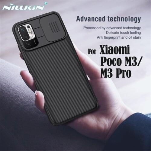 For Xiaomi Poco M3 Pro 5G Case NILLKIN CamShield Slide Camera Cover Lens Privacy Protect Phone Back Cover For Xiaomi Poco M3