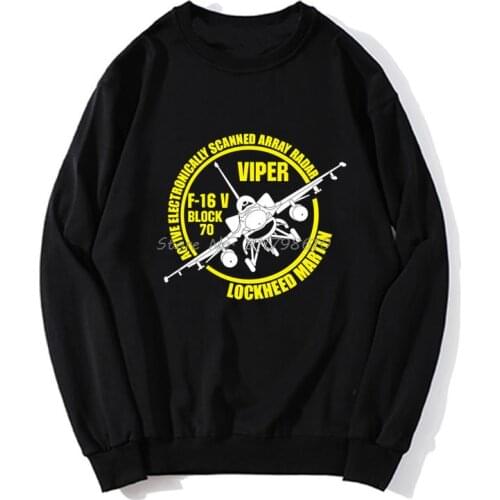 F-16 Viper Fighting Falcon with AESA Radar by Lockheed Martin Electronic Warfare hoodie Men Sweater Streetwear Sweatshirt