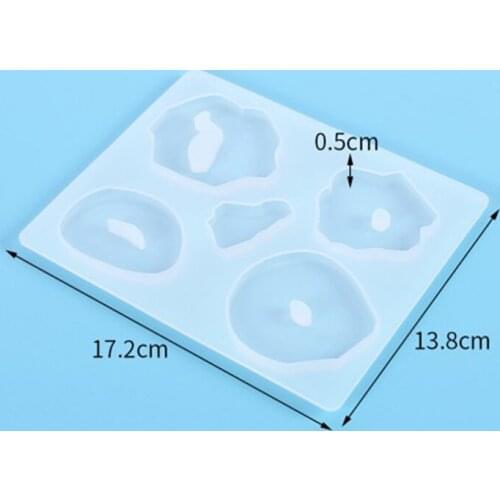 Handmade Craft DIY Drop Glue Simulation Original Stone Mould For Jewelry Pendant Crystal Cluster Silicone Irregular Mold