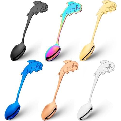 2-Piece Set Kitchen Tableware Coffee Spoon 304 Stainless Steel Watermelon Ice Cream Dessert Spoon Coffee Milk Dinner Spoon