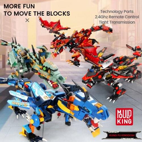 Kids Educational DIY Toys The Dragon Series Model Sets Building Blocks Assemble Bricks with APP Remote Control for Children Gift