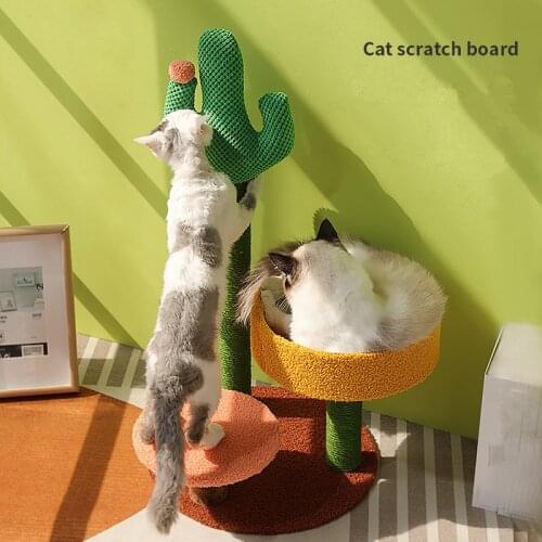 Cats Scratch Kitten Toy Sisal Rope Scratcher Cactus Cactus Cat Scratching Post Cat Nest Tree House Furniture Shelve