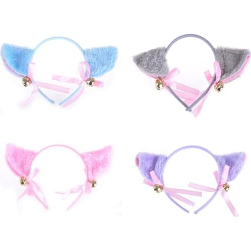 Cute Head Hoop Hairpinn Toy Gift Cosplay Anime Costume Party Gift Headdress Headwear Kawaii Cat Ears Bell Bow Bowknot