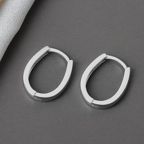 Minimalist Metal Gold Cartilage Earrings Unusual Retro Geometric Oval Safety Pin Earrings Party Accessories Jewelry Gifts 2020