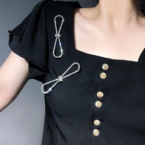 Fashion Bow Brooches For Women 2021 New Trends Big Shinning Rhinestone Brooch Pins Jewelry Christmas Gifts