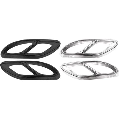 Car Tail Throat Exhaust Trim Frame Four Exhaust Hole Covers for Mercedes-Benz A-Class W177 A220 A250 2019-2021