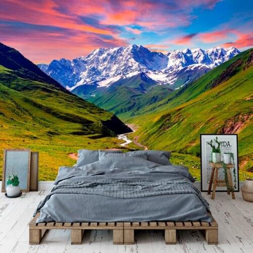 Mountain Sunset Wallpaper Custom 3D Wallpapers Landscape Wall Mural Kids Bedroom Living room Decor Studio Large Wall art