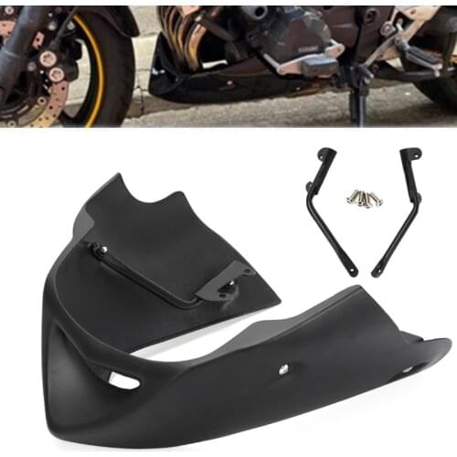 Motorcycle Belly Pan Lower Cover Bug Spoiler Puntale Black Matt/Water Transfer for Yamaha FZ6 Fazer 600 S2 2004-2010 Parts