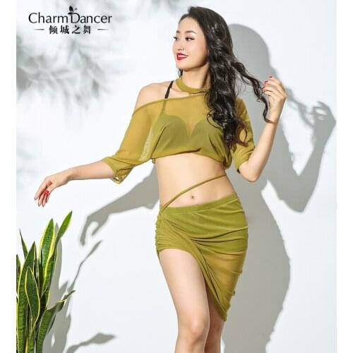 New woman belly dance clothing comfortable water yarn skirt suits ZM266