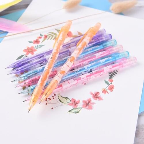 New 3PCS/Lot 0.5/0.7MM Cute Kawaii Plastic Mechanical Pencils Lovely Animals Automatic Pen For Kids Korean Stationery