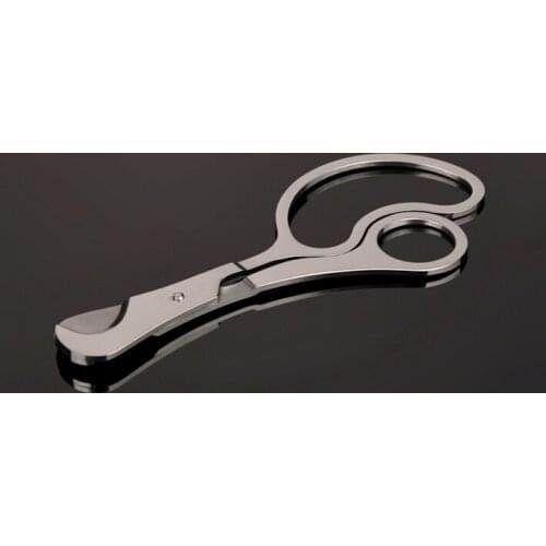 Stainless Steel Metal Sharp Cigar Cutter Scissors Tobacco Scissors With Gift Box Cigar Accessories Blade Smoke Machine LFB212