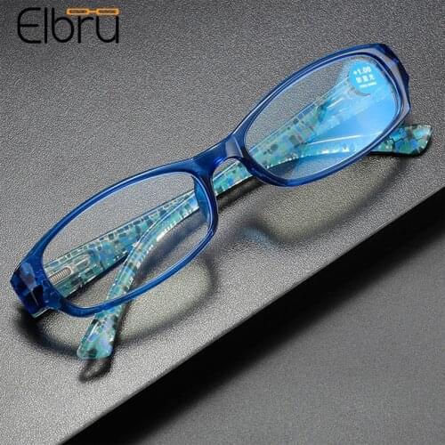 Elbru Vintage Anti Blue Light Reading Glasses Ultralight Clear Lens Presbyopia Eyeglasses For Women&Men Diopters +1.0 to +4.0