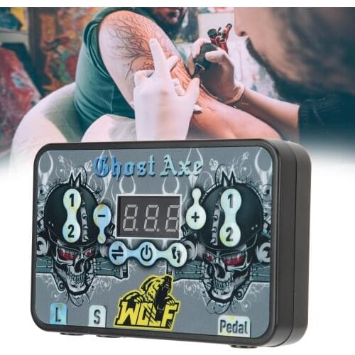 Profession Intelligent Tattoo Power LCD Display 3 Hole Designs Foot Pedal Dual Model Tattoo Machine Makeup Tattoo Power Supplies