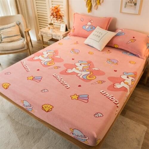 Disney Frozen Elsa and Anna Cartoon Mickey Mouse Cotton Bed Sheet with Elastic Bands Fitted Sheet Home Bed Linen Mattress Cover