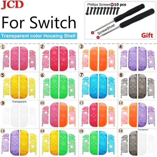 JCD High quality for Joy-con Transparent Shell for Nintend for Switch NS JoyCon Controller DIY Housing Shell Right Left Case
