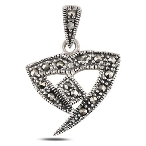 Silver 925 Sterling Marcasite Pendant