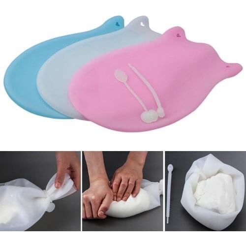 Silicone Reusable Dough Flour Kneading Mixing Bag Pouch Kitchen Cooking Tool for Kitchen Dining Bar Baking Accessories