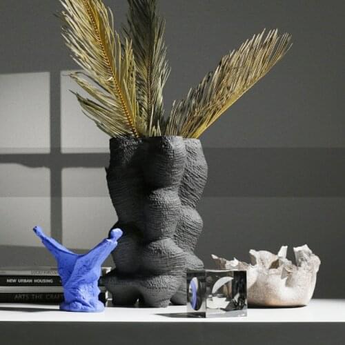 Modern Sales Office Model Room Ceramic Vase Decoration Salos Flower Soft Decoration Home Living Room Bouquet Flower Arrangement