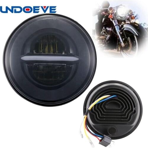 Undoeve 7inch Motorcycle Led Headlight 50W 12V Spotlights for Motorcycles 7" Round Lights for Honda VTR250 CB400 CB500