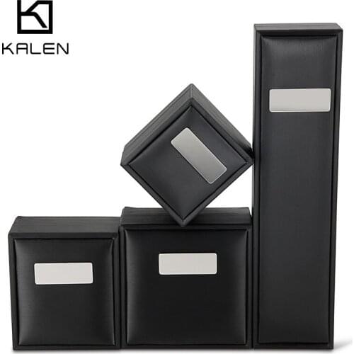 Packaging Black Leather Noble Box Wholesale Dropshipping Custom Gift Box