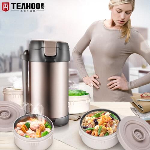 304 Stainless Steel Vacuum Lunch Jar Insulated Thermos Lunch Box for Hot Food Container 12 Hours Keep Warm for School Travel