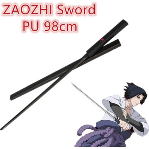 ZAOZHI Sword Cosplay Katana Snake Sword Ninja Black White Weapon Prop Role Play Weapon PU Model Toy Prop 98cm