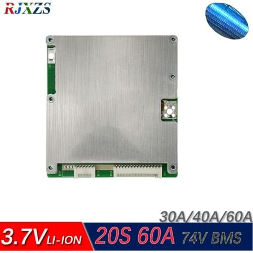 20S 60A version S lipo lithium Polymer BMS/PCM/PCB battery protection board for 20 Packs 18650 Li-ion Battery Cell w/ Balance