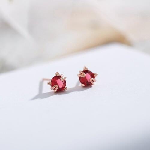 925 Sterling Silver Prevent Allergy Cat zircon Brincos Stud Earrings for Women Wedding Earrings Jewelry Accessories