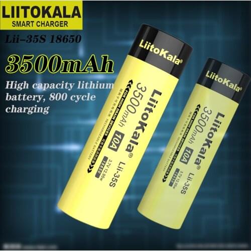 1-10PCS LiitoKala New Lii-35S 18650 3.7V 3500mAh Rechargeable Lithium Battery for LED Flashlight