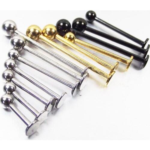 2 Pieces 16G 1.2mm Stainless Steel 12mm 14mm 16mm Labret Rings Tragus Earring Face Lip Ring Body Piercing Jewelry
