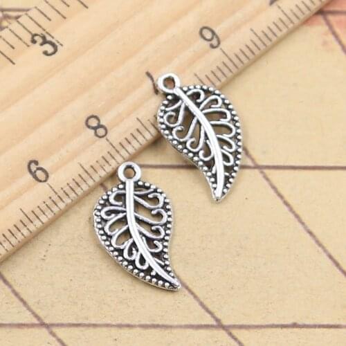 30pcs Charms 18x10mm Tibetan Bronze Silver Color Pendants Antique Jewelry Making DIY Handmade Craft Pendant