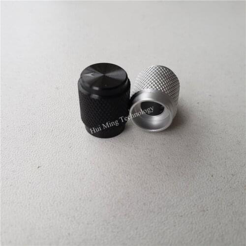5pcs aluminum knob potentiometer knob cap Knurled 12.5*16*6mm black switch cap Encoder for amplifier Stove accessories