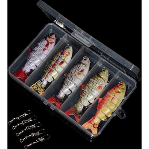 5pcs/Lot 10cm 16.5g Hard Swimbait Sinking Crank Rattle NO.6 Hooks In Sea River lake Fishing Tackle For Shad Trout Pike Minnow