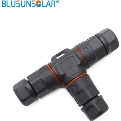 5 pcs/ M20 T-shaped waterproof connector 2 pins or 3 Pins 250V 20A IP67 male and female electrical connector