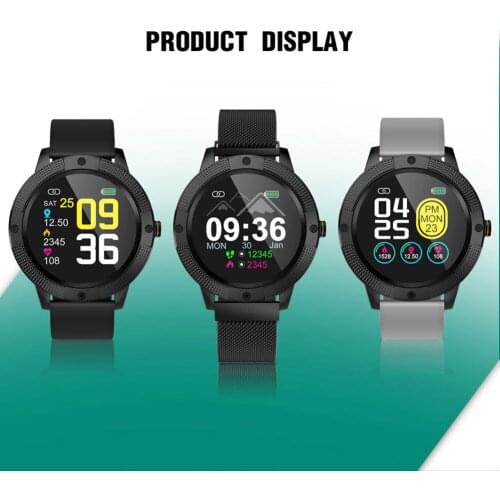 Bluetooth Watch 1.3" Touch Screen Health Tracker Message Reminder Smart Wristwatch Blood Pressure Monitoring for Android iOS