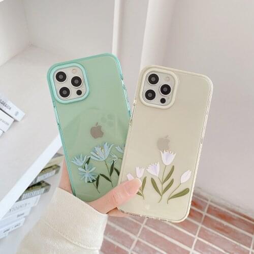 Matcha Creamy-white Clear Design Anti-drop Mobile Phone Case for iPhone 12 Pro Max 11 Pro Max XR XS 7 8 Plus X Soft Shell Cover