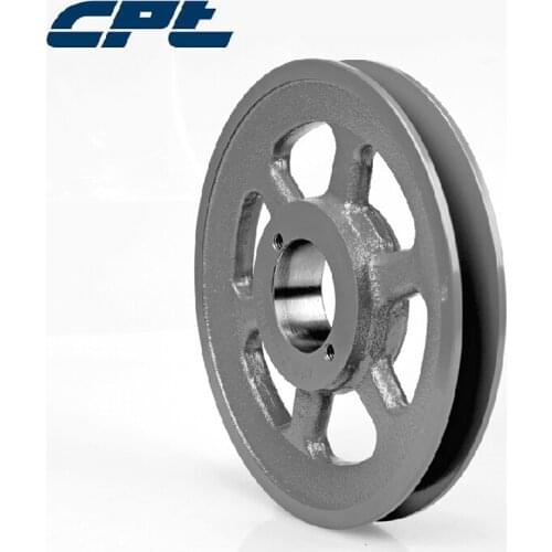 CPT BK80H v belt pulley, Cast Iron, B Belt Section, 1 Groove, H bush required, 7.75"OD, ISO9001 certified BKH Pulley