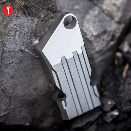 Titanium Alloy High Decibel Signal Double Tube Whistle for Camping Hiking Emergency Survival