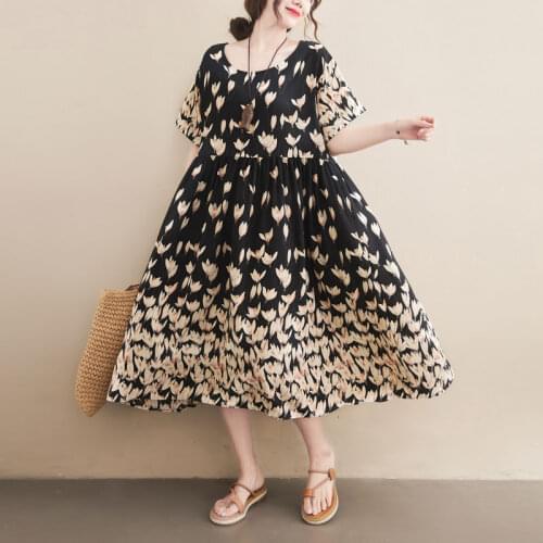 Floral Print Flower Holiday Date Beautiful Long Dresses Hot Sales Summer Short Sleeves A Line Fresh Cute Sweet Korean Chic Dress