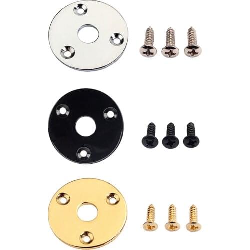 Round Output Plug Socket Metal plate for Electric Guitar Accessory