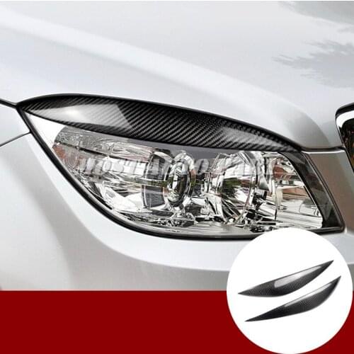 Carbon Fiber Headlight Eye Lid Eyebrow Cover For Benz C Class W204 2008-2013 Car accesories interior Car decoration
