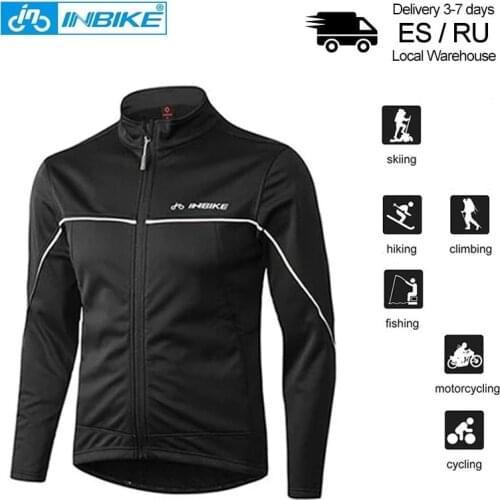 INBIKE Outdoor Jacket Fleece Sports Wear Hiking Fishing Cycling Coat Winter Thermal Windproof Jacket Men Trekking Breathable