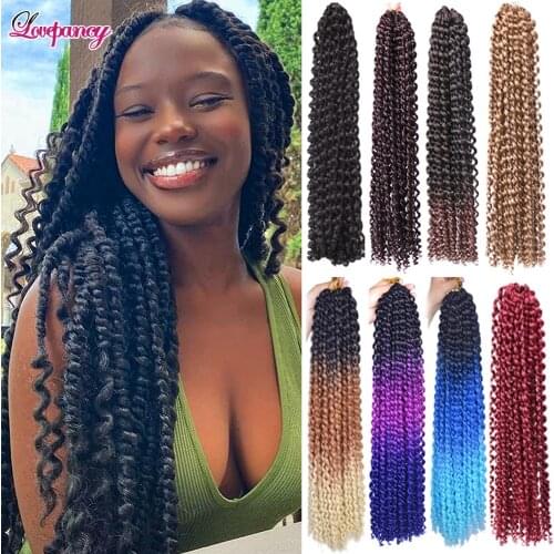 Lovepancy Single Passion Twist Spring Twist Crochet Hair Synthetic Braiding Hair Extensions Hook Braids Hair For African Woman