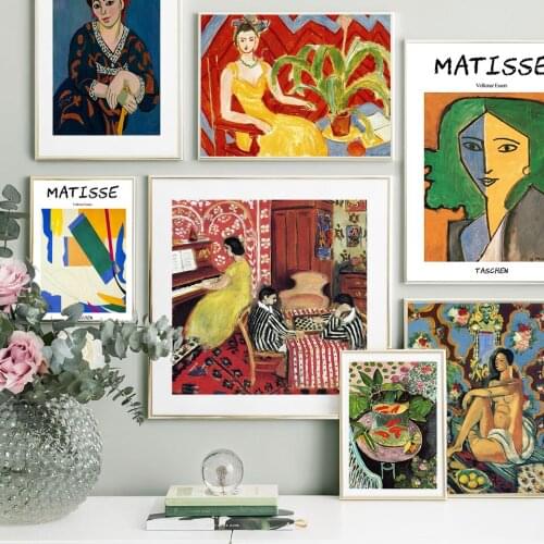 Matisse Fashion Retro Woman Posters And Prints Abstract Portrait Wall Art Canvas Painting Pictures For Living Room Home Decor