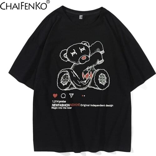 CHAIFENKO Men Summer Cotton T-Shirts 2021 New Fashion Cartoons Tops Tees Men Casual O-Neck Brand Short Sleeve T-Shirts Men M-8xl