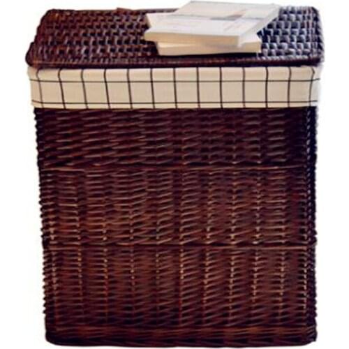 New Boiled Steamed Willow Storage Basket Rattan Hamper Laundry Basket Toy Clothes Storage Box With Lid S M L Available