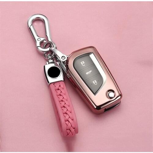 New PC+TPU Car Remote Key Case Cover Shell For Toyota Auris Corolla Reiz Avensis Verso Yaris Aygo Rav4 Scion TC IM 2017 2016