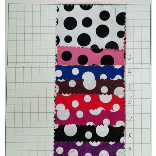 Factory wholesale 10 yards roll PVC needle bottom cheap price Artificial Leather small and big Dot Packaging & Fabric 0.5mm thin
