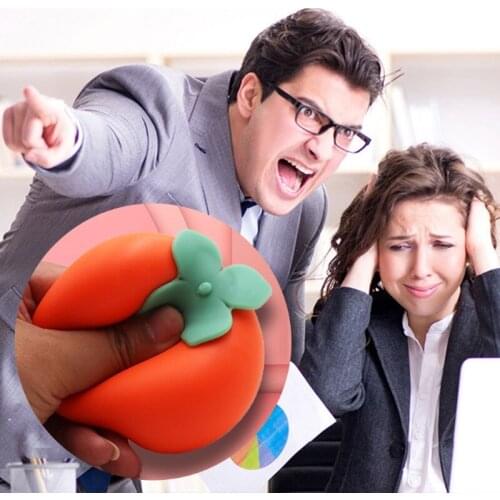 P31C Unzip Toy Persimmon Simulation Decompression Toy Artificial Rebound Toys Squeeze Sensory Toy for Kids and Adults