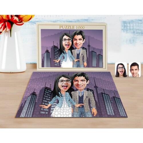 Personalized Valentine Caricature of 1000 Piece Professional Puzzle-81